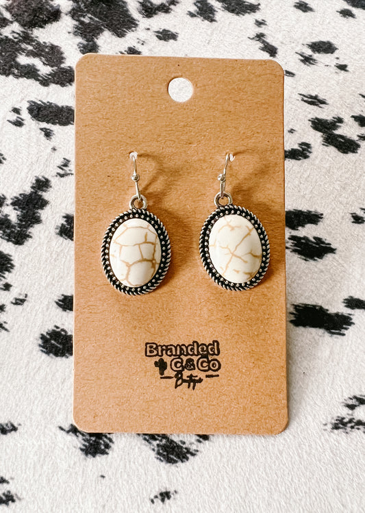 Snow Drift Stone Earrings