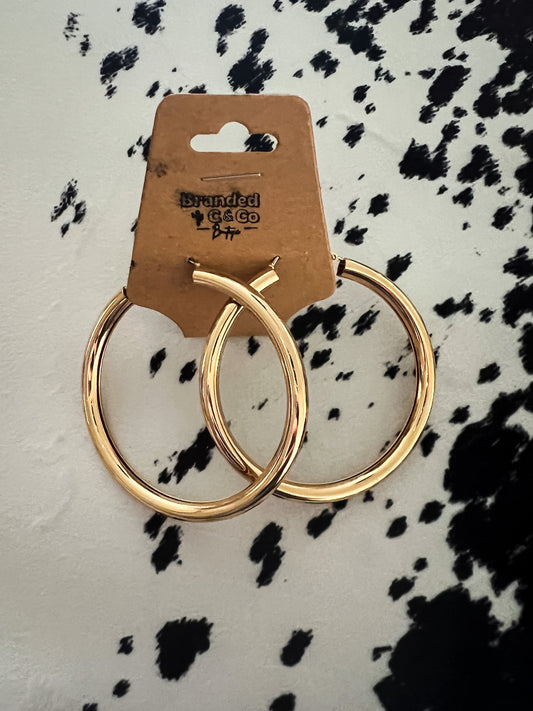 Gold Large Hoop Earrings