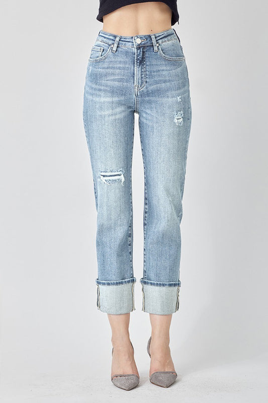 Sami High Rise Wide Straight Jeans I Risen