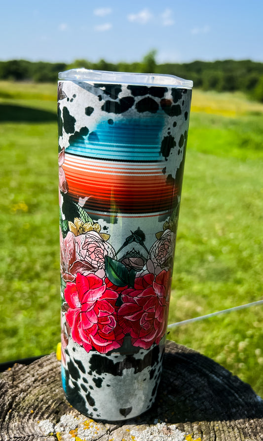 Flower Cow Tumbler