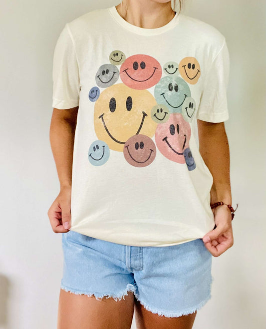 Vintage Retro Smiley Graphic Tee