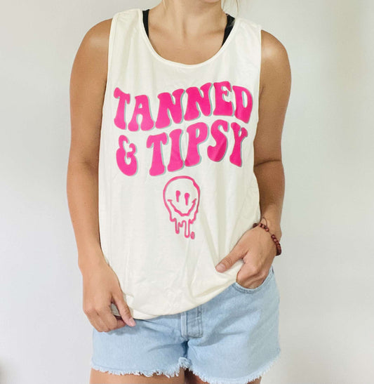 Tanned & Tipsy Graphic Tank